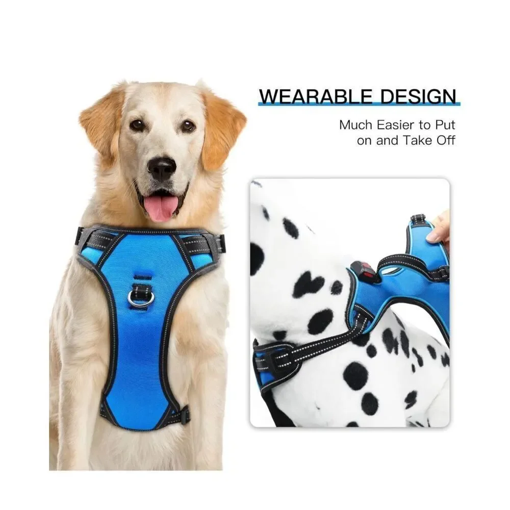 NEW LED Dog Harness Light Up Dog Harness Reflective Adjustable S